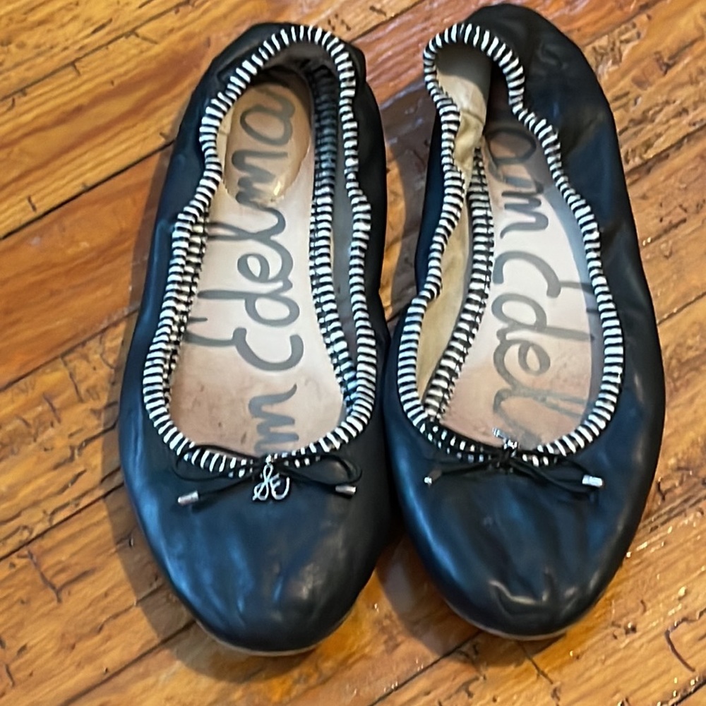 Sam Edelman 8 black leather ballet flats - Picture 2 of 3